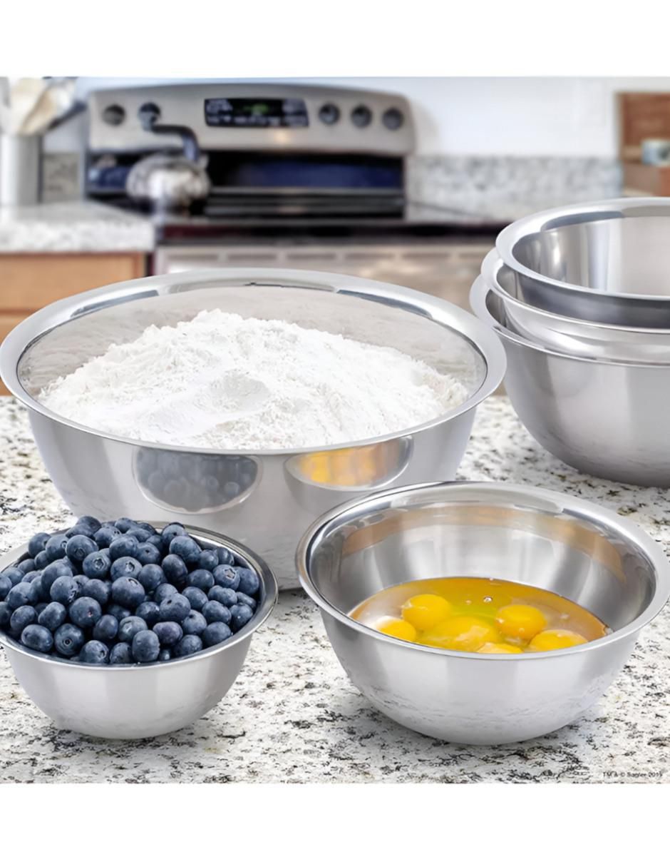 Set bowl 6 piezas de acero inoxidable 3
