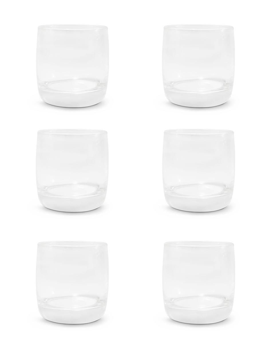 Set de vasos para agua de vidrio con 6 piezas