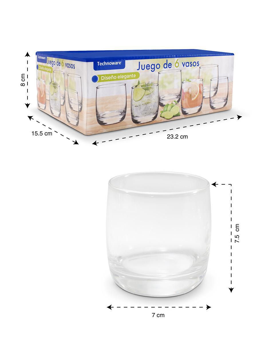 Set de vasos para agua de vidrio con 6 piezas 7