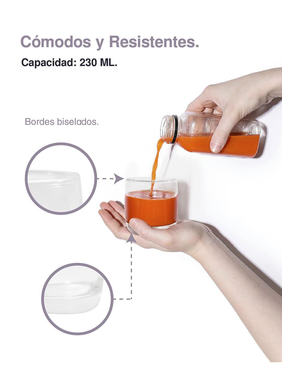 Set de vasos para agua de vidrio con 6 piezas 3