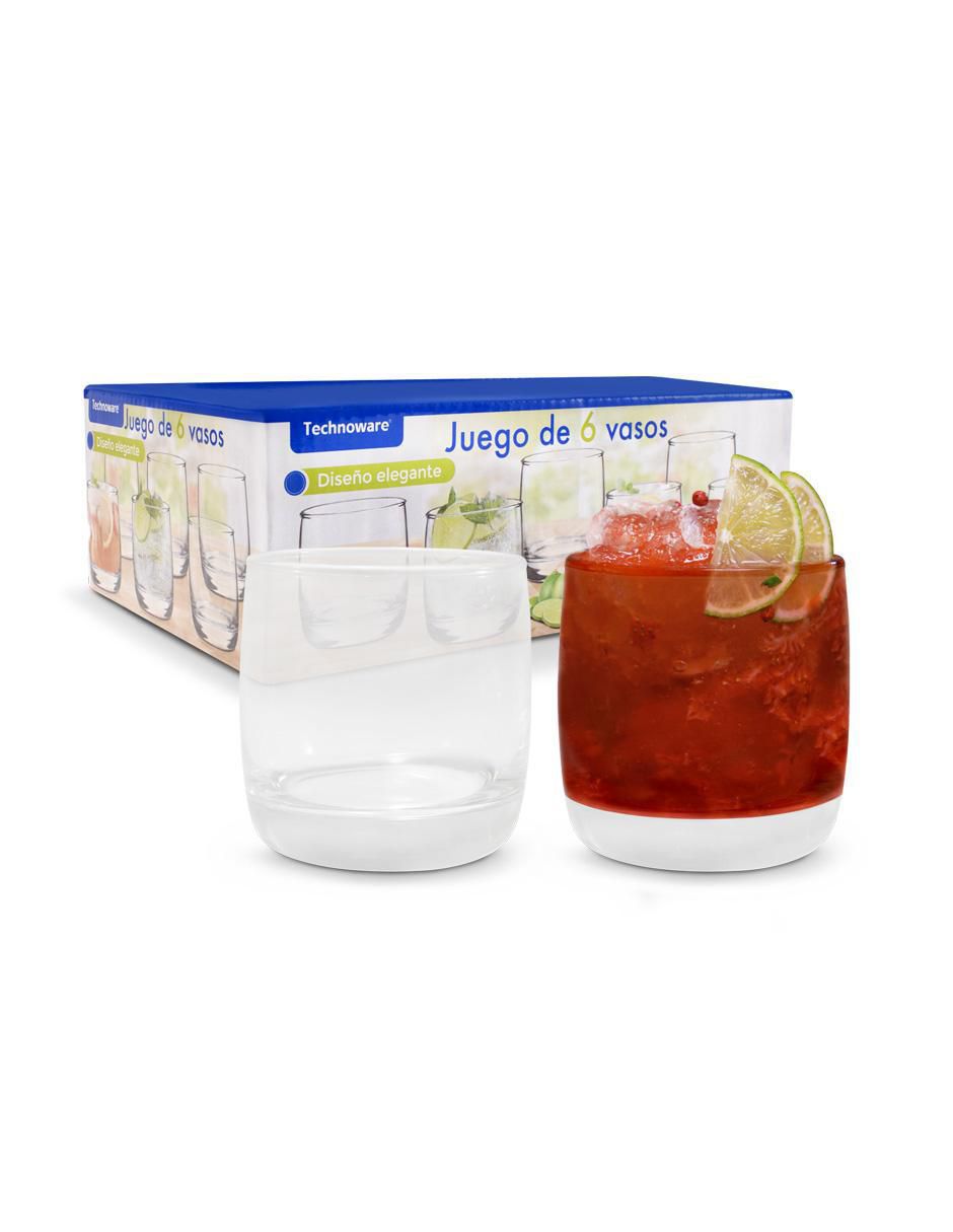 Set de vasos para agua de vidrio con 6 piezas 6