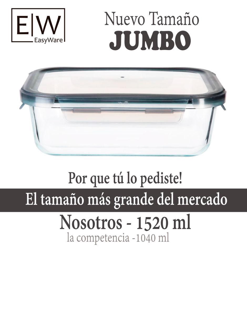 Set contenedores jumbo de vidrio 6 piezas