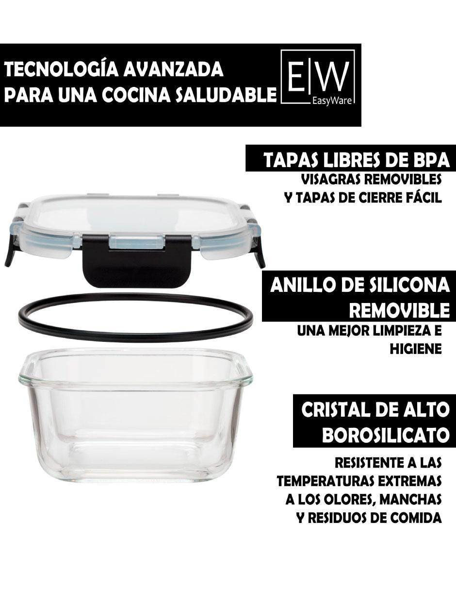 Set contenedores jumbo de vidrio 6 piezas