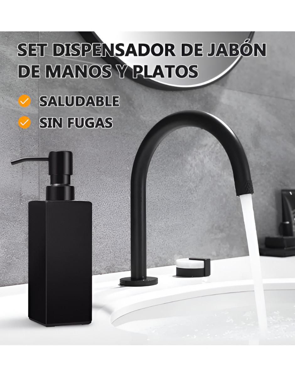 Set dosificador de jabón convencional Wünd de vidrio