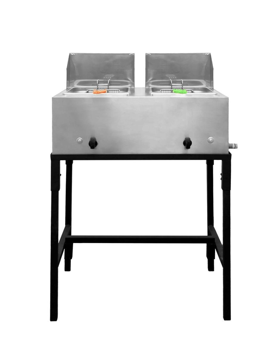Freidora de aceite con compartimento doble Mindejal 9 L