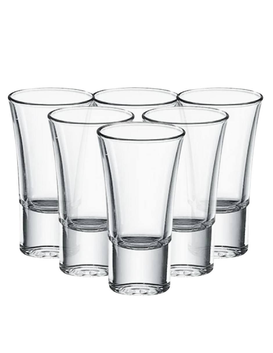 Set de vasos tequileros Senior de vidrio con 6 piezas