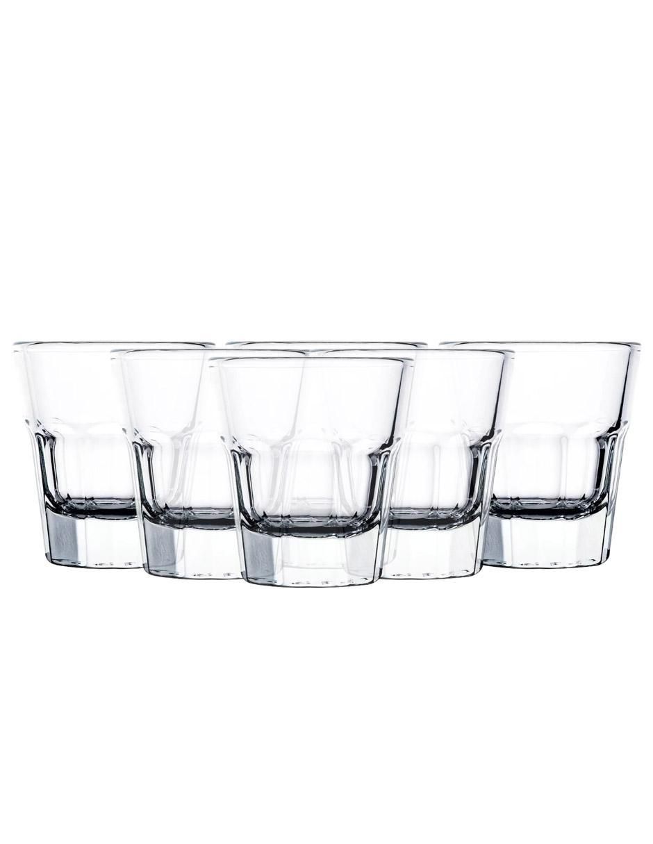 Set de vasos tequileros London de vidrio con 6 piezas
