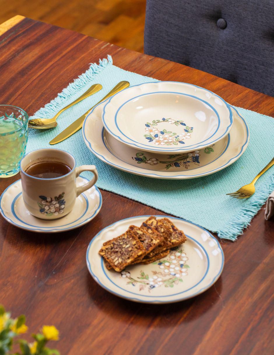 Vajilla cerrada victoria de porcelana para 4 personas