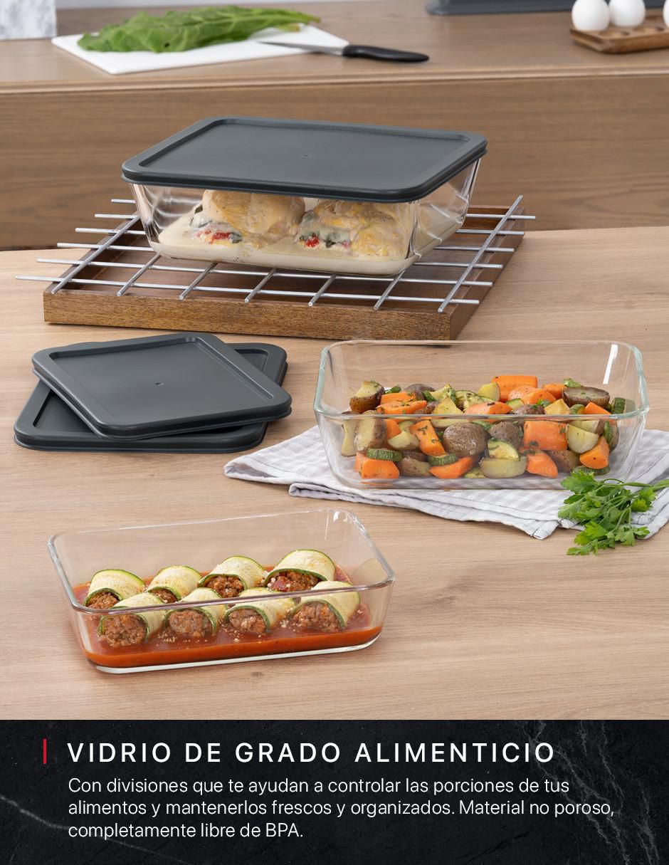 Set contenedores de vidrio 3 piezas