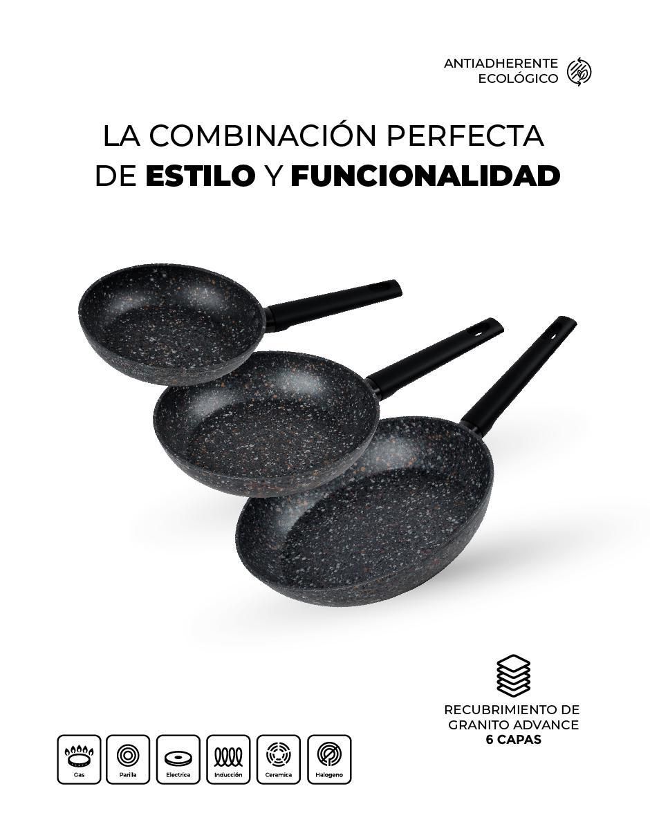 Set de sartenes Love Cook de aluminio anodizado 5