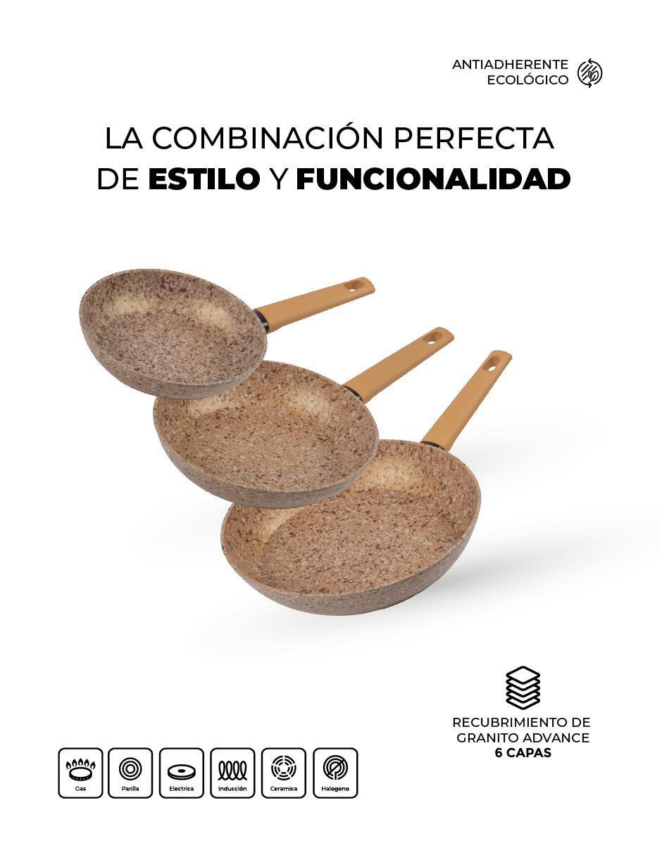 Set de sartenes Love Cook de aluminio anodizado 5