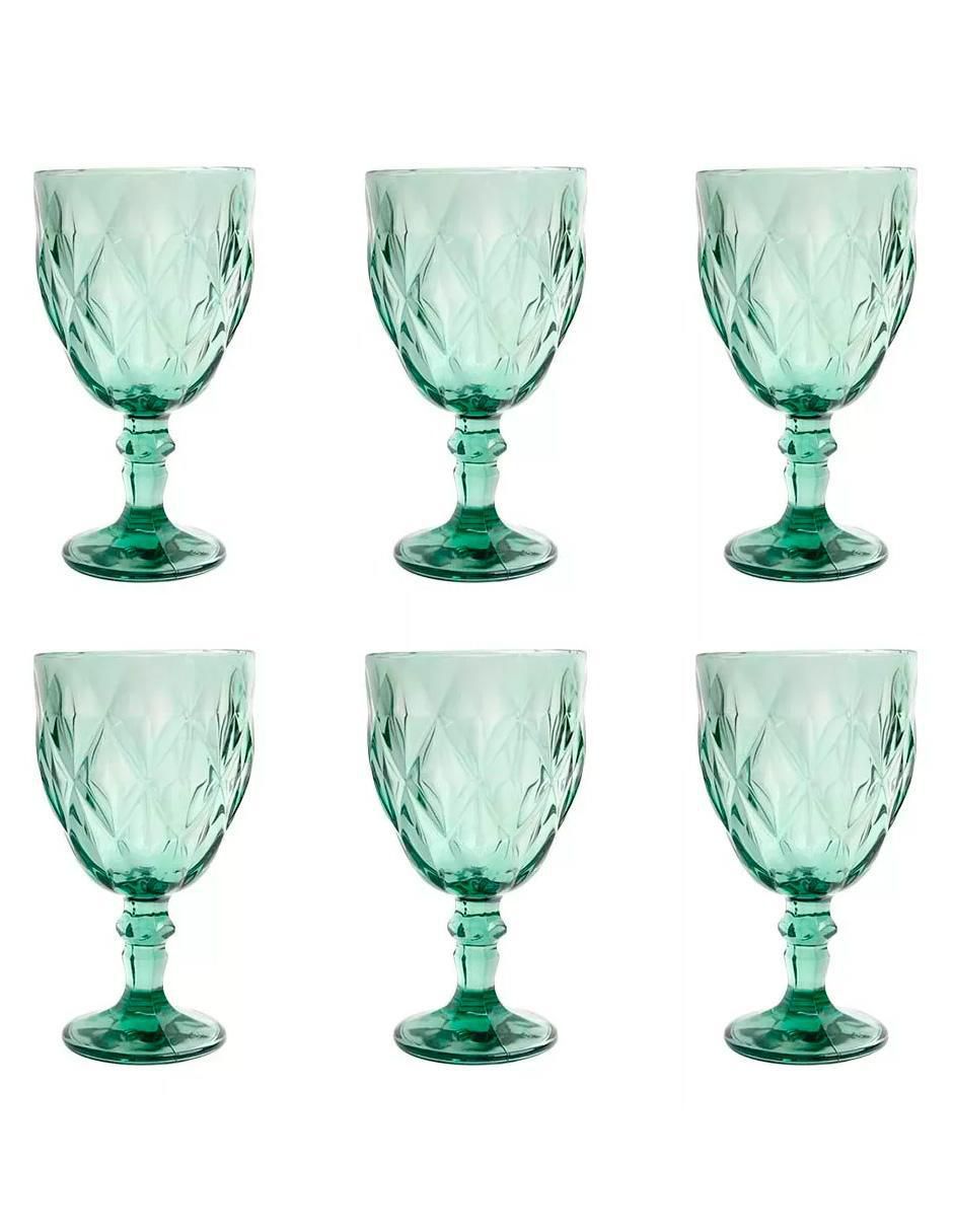 Copa para vino de vidrio 6 piezas