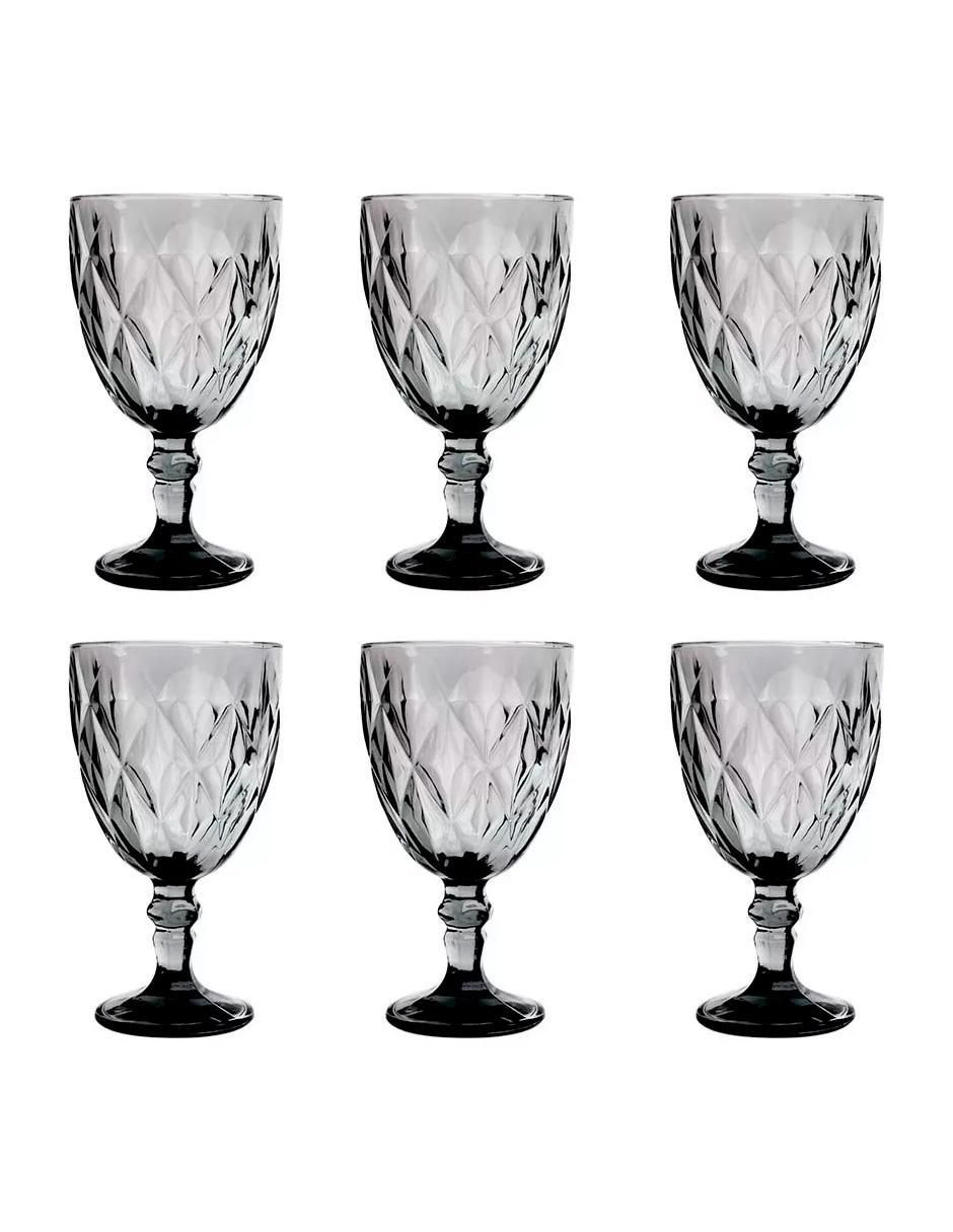 Copa para vino de vidrio 6 piezas