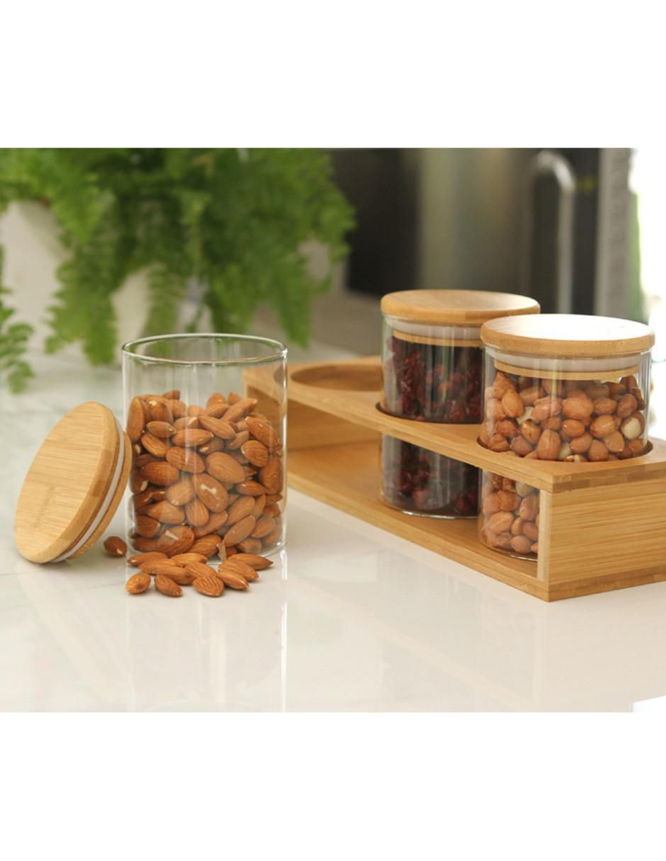 Set frasco de almacenamiento de vidrio hermético