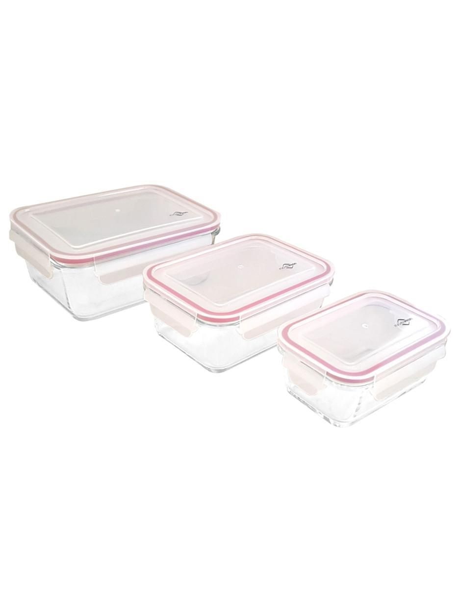 Set contenedores Lunchbox de vidrio 3 piezas
