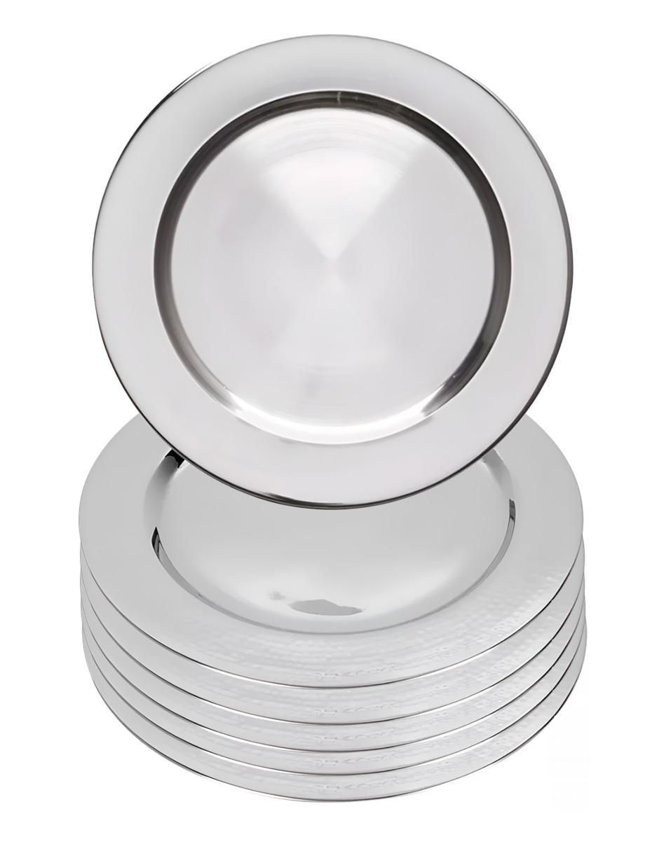 Plato trinche de acero 6 piezas