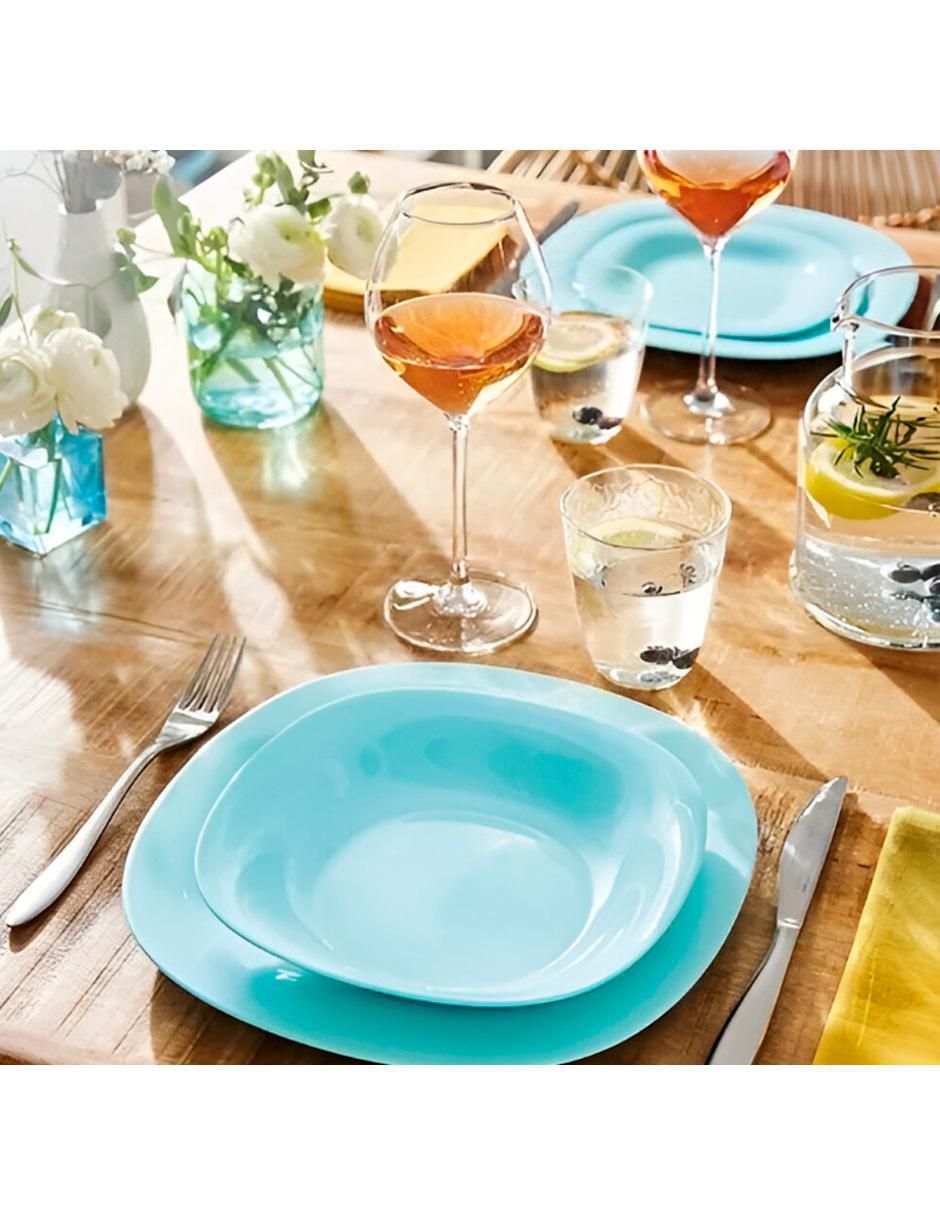 Plato trinche de vidrio 24 piezas