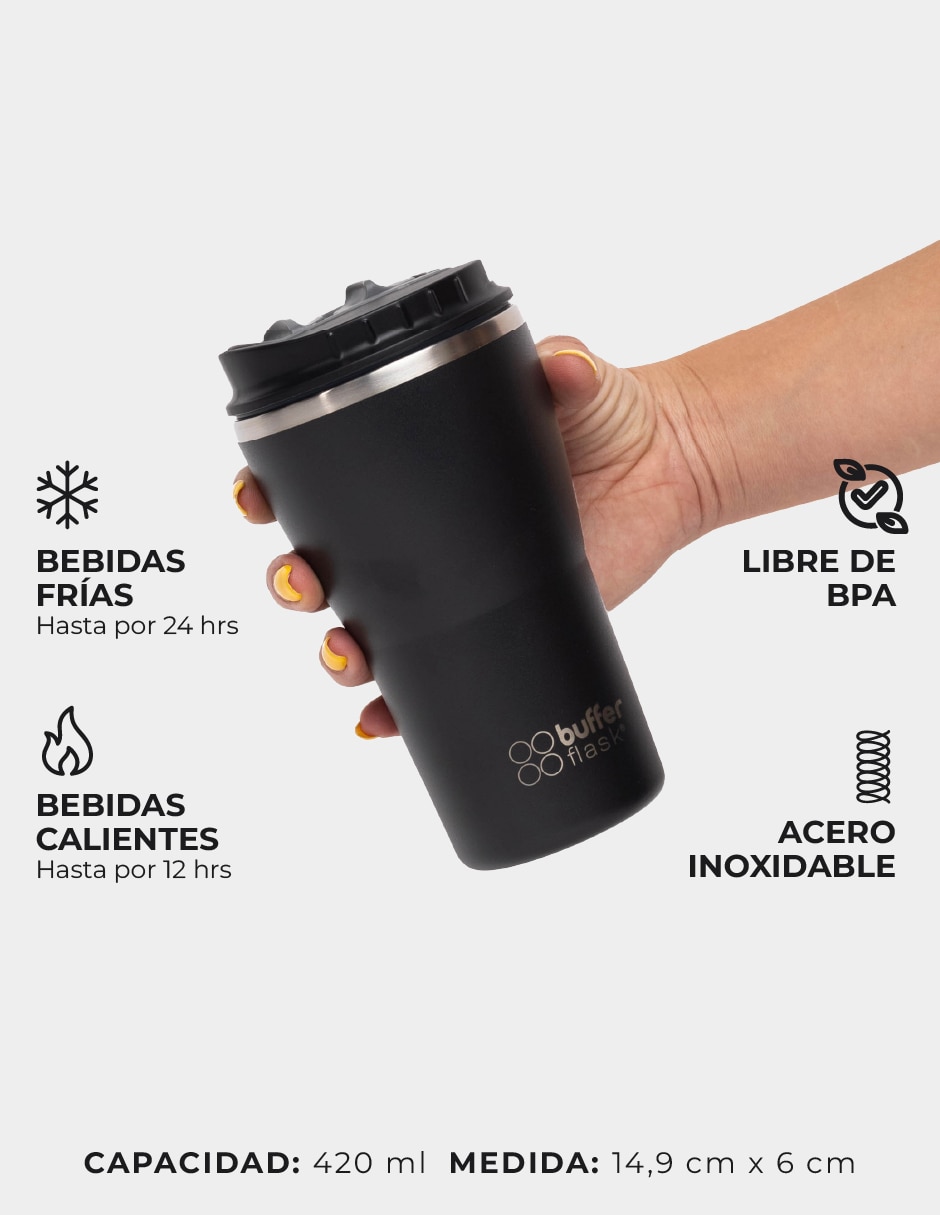 Termo de acero inoxidable con tapa rosca 5