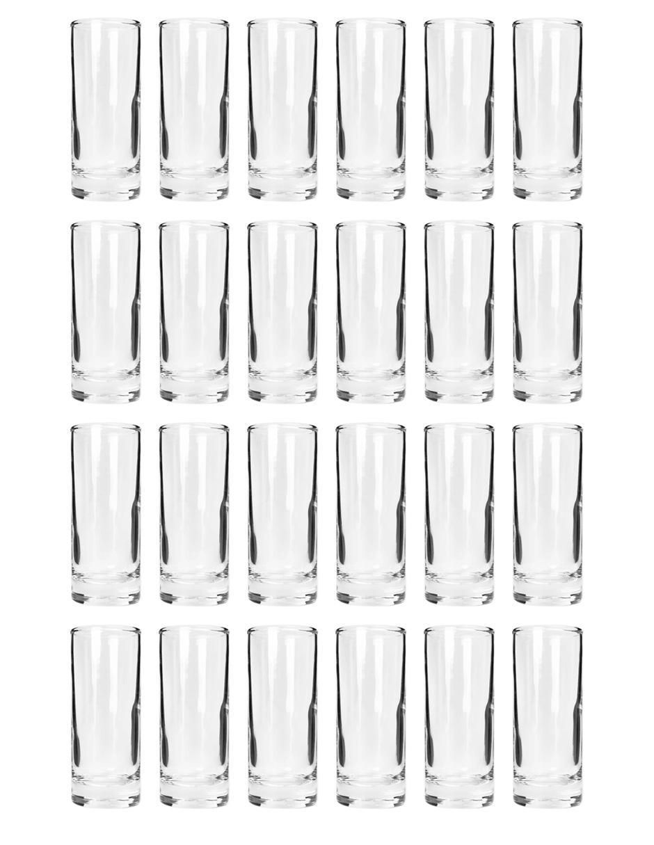 Set de vasos tequileros de vidrio con 24 piezas Set de vasos tequileros de vidrio con 24 piezas