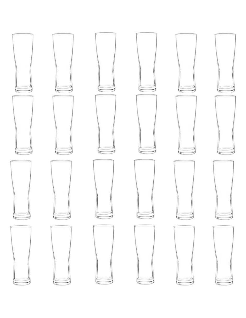 Set de vasos para cerveza de vidrio con 24 piezas