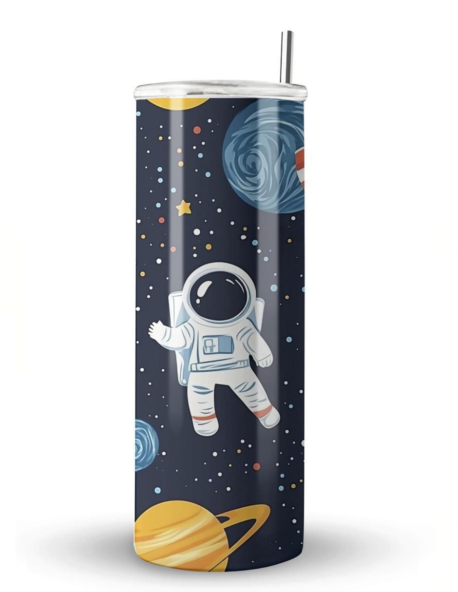 Termo de acero inoxidable Astronauta con tapa a presión 600 ml