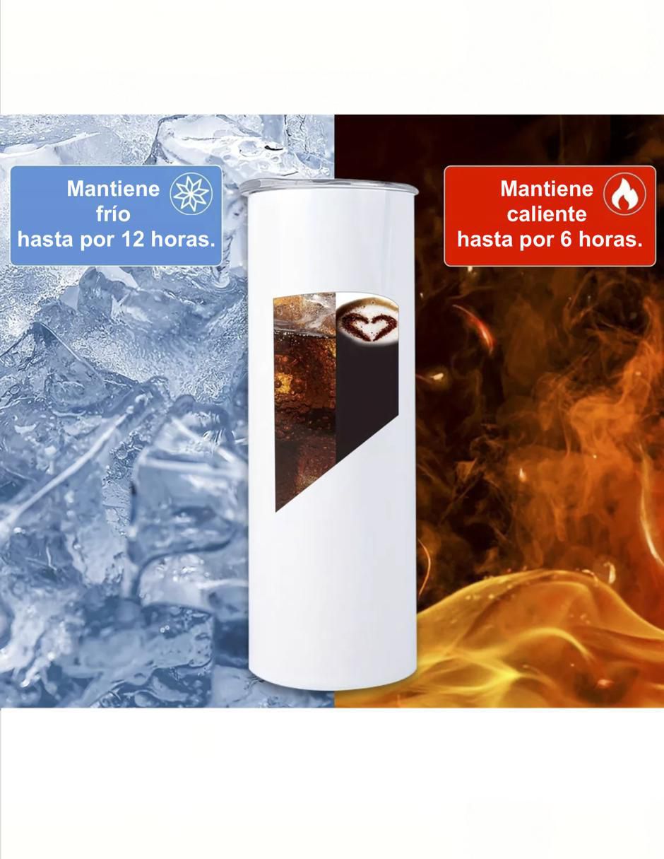 Termo de acero inoxidable con tapa a presión 600 ml 2