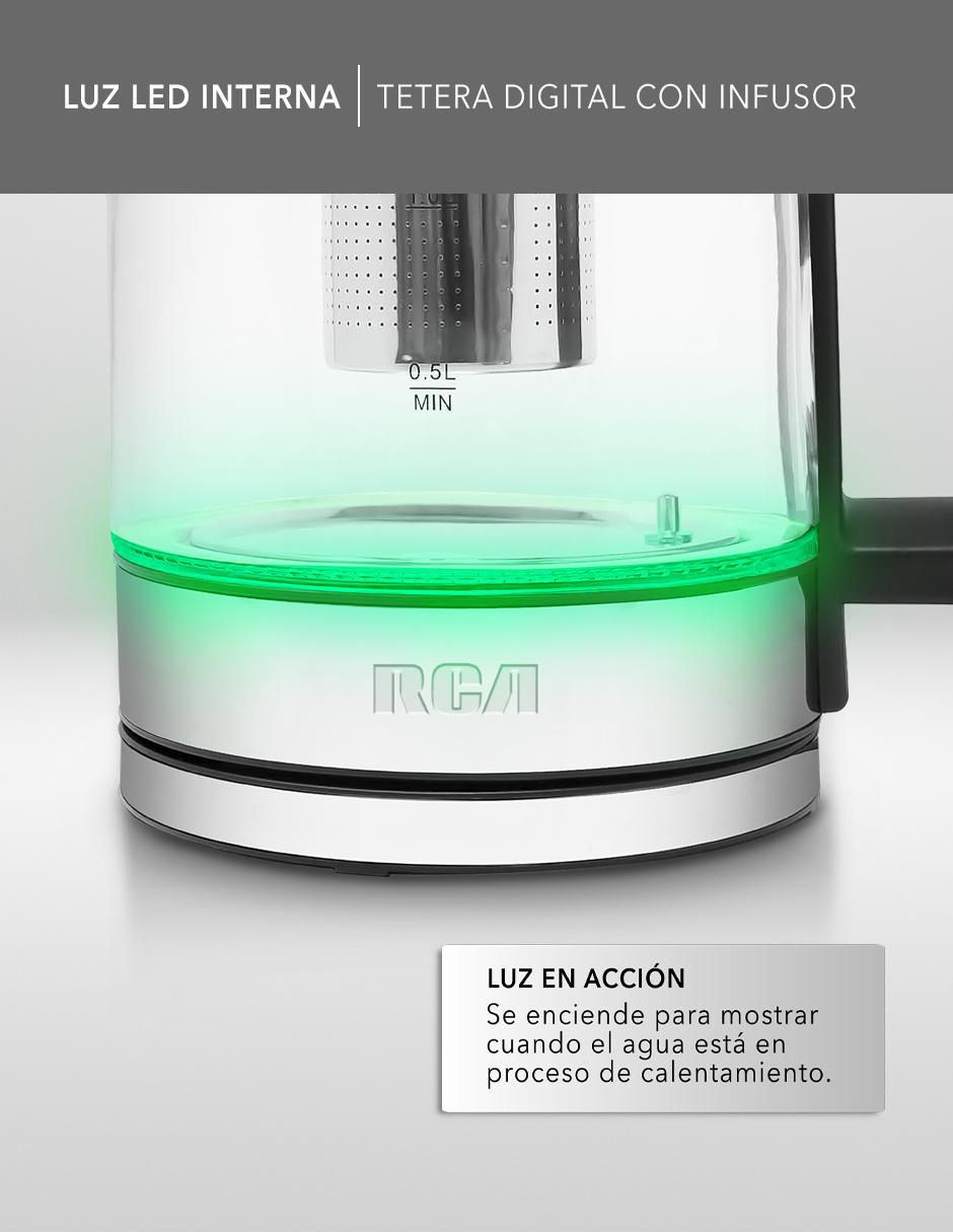 Tetera infusora Rca de acero inoxidable