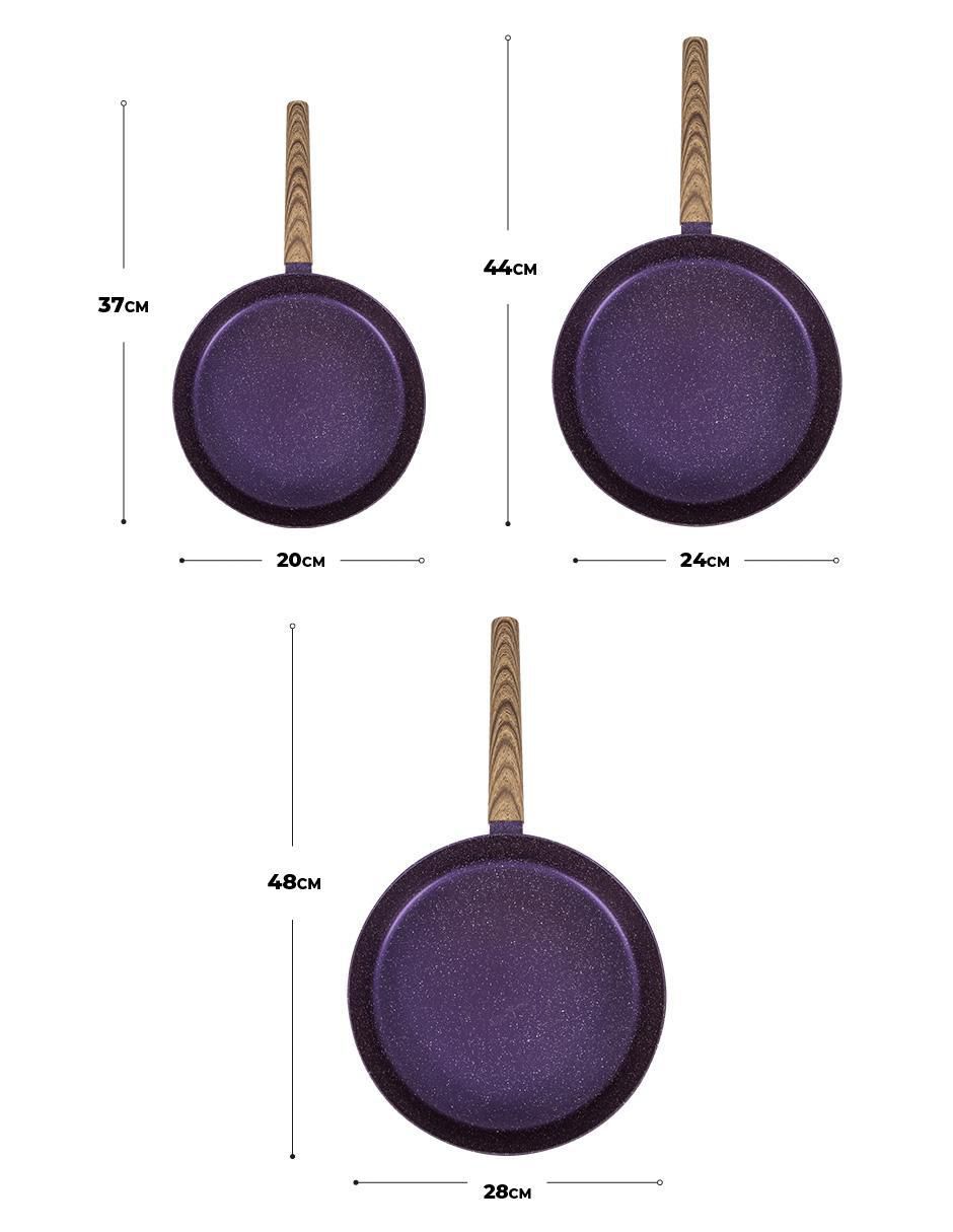Set de sartenes Love Cook de mármol 3 piezas 6