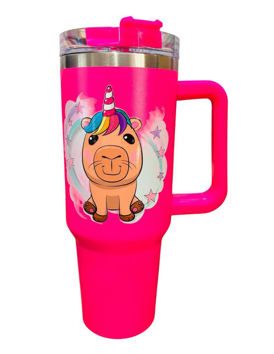 Termo de acero inoxidable Capybara Ii con tapa push pull 1.2 L