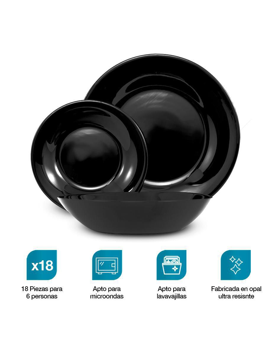 Vajilla cerrada opal de porcelana para 6 personas 2