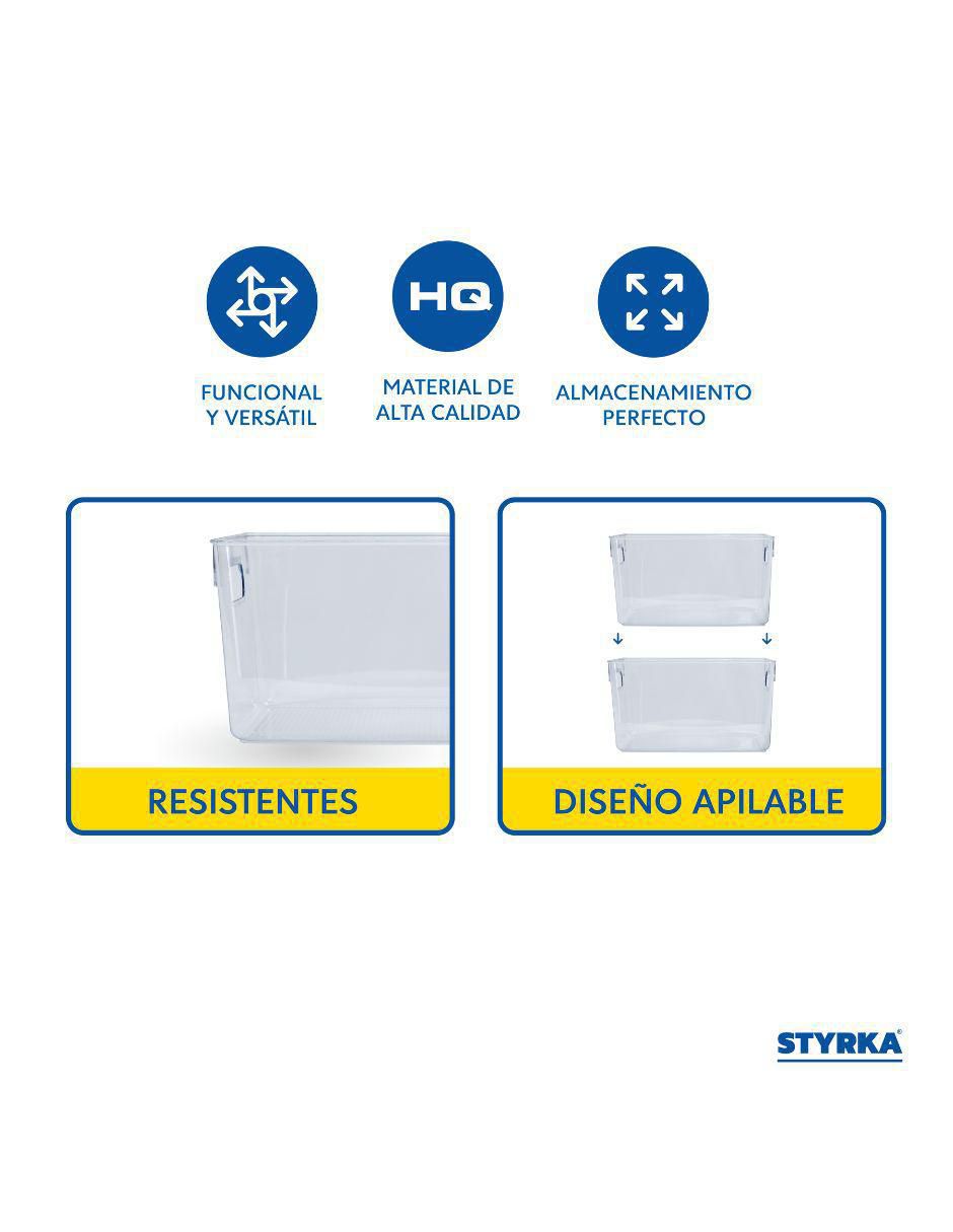 Set contenedores Basics de plástico 4 piezas 4