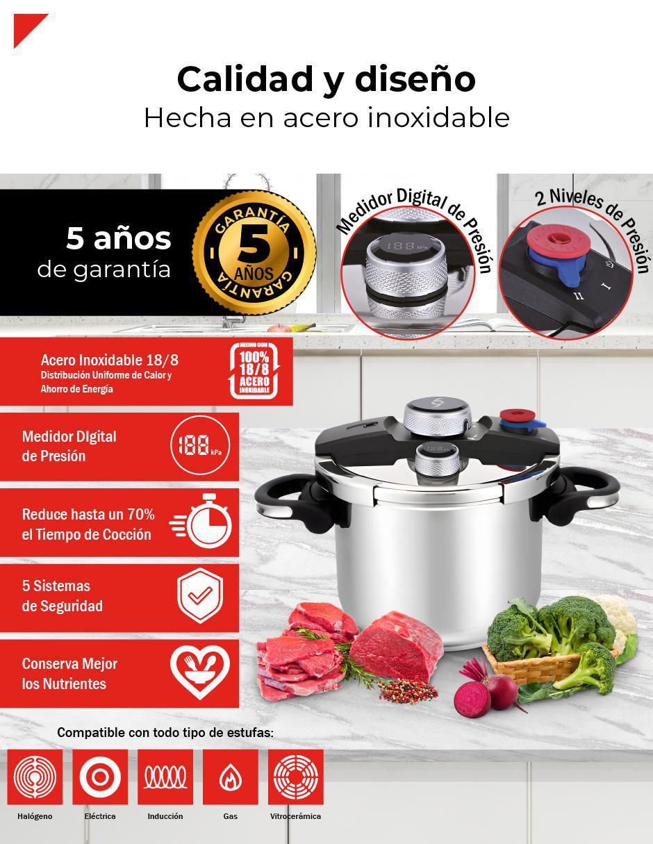 Set olla de presión 4