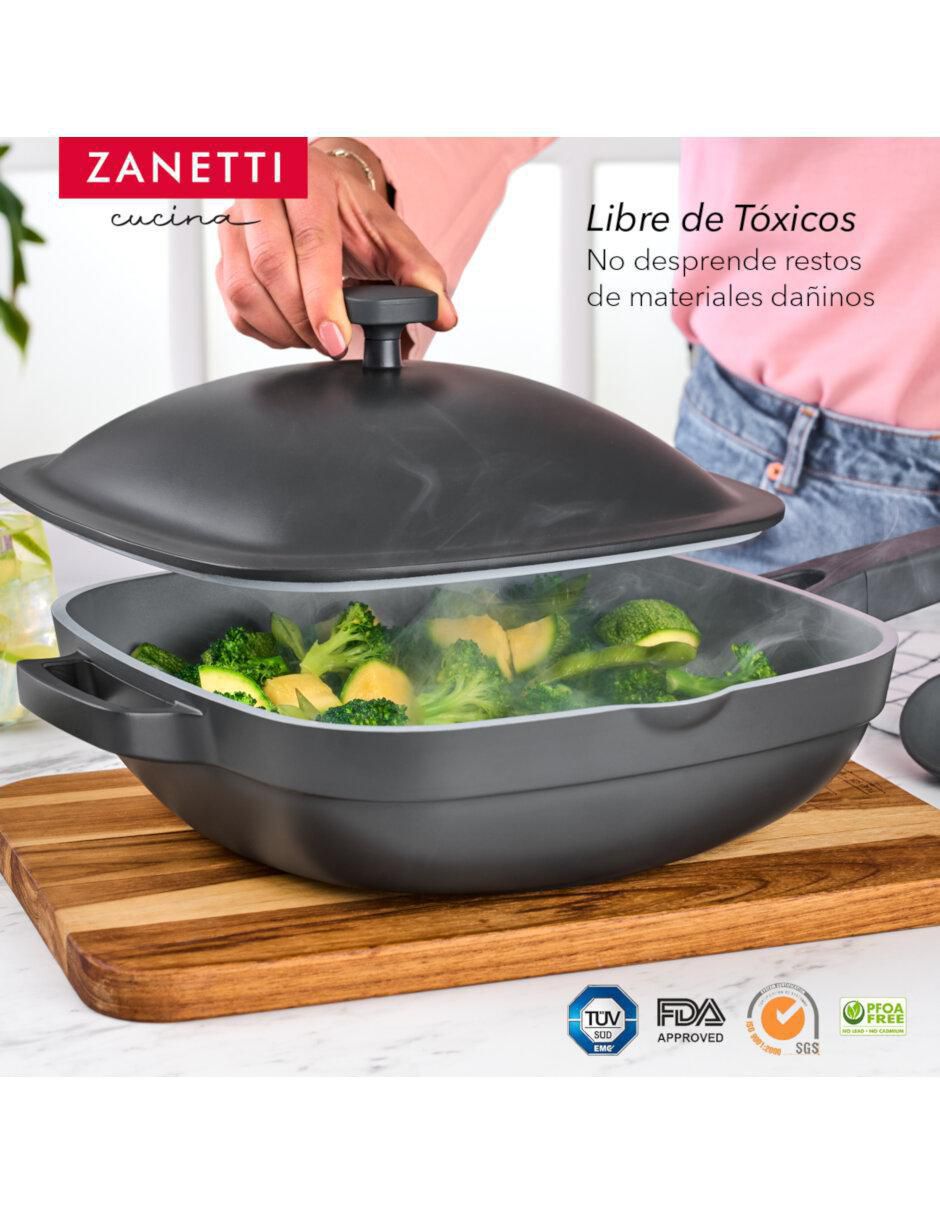 Sartén con tapa de cerámica