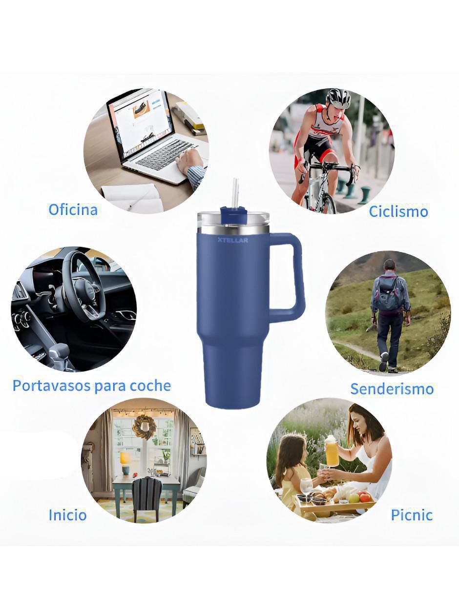 Termo de acero inoxidable con tapa flip top 1.1 L