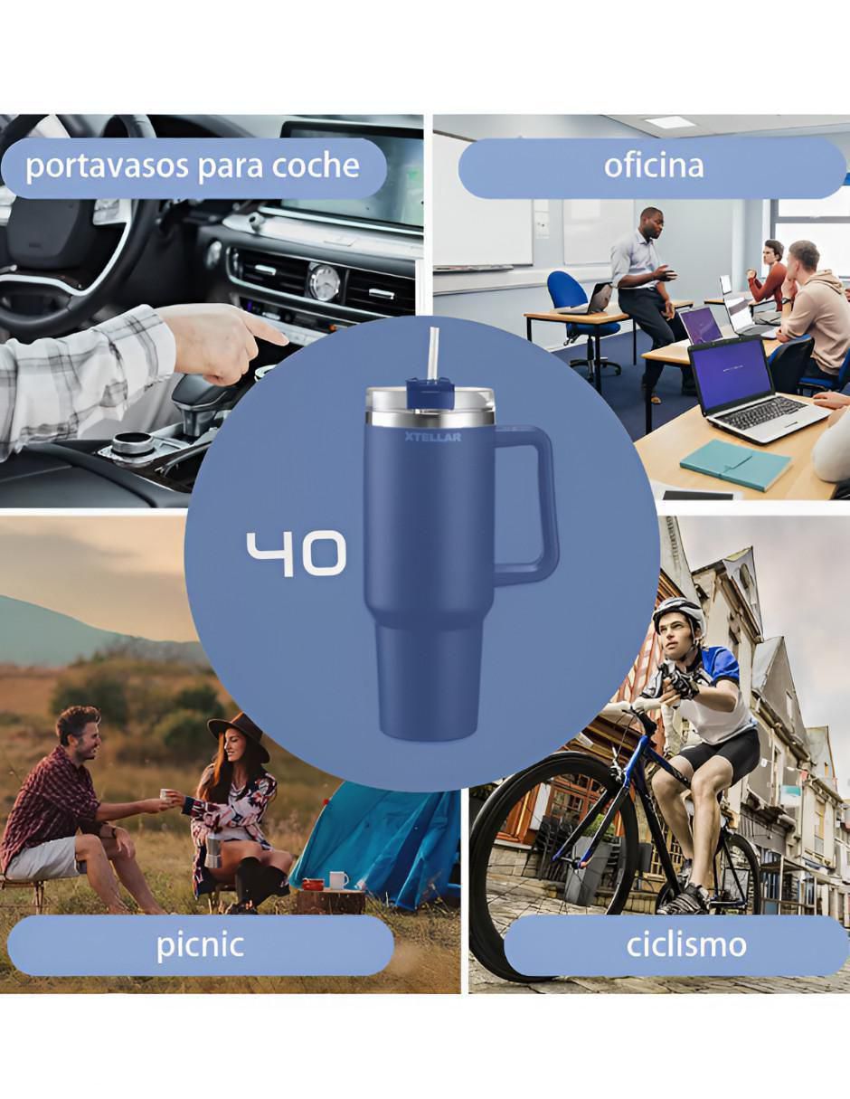 Termo de acero inoxidable con tapa flip top 1.1 L
