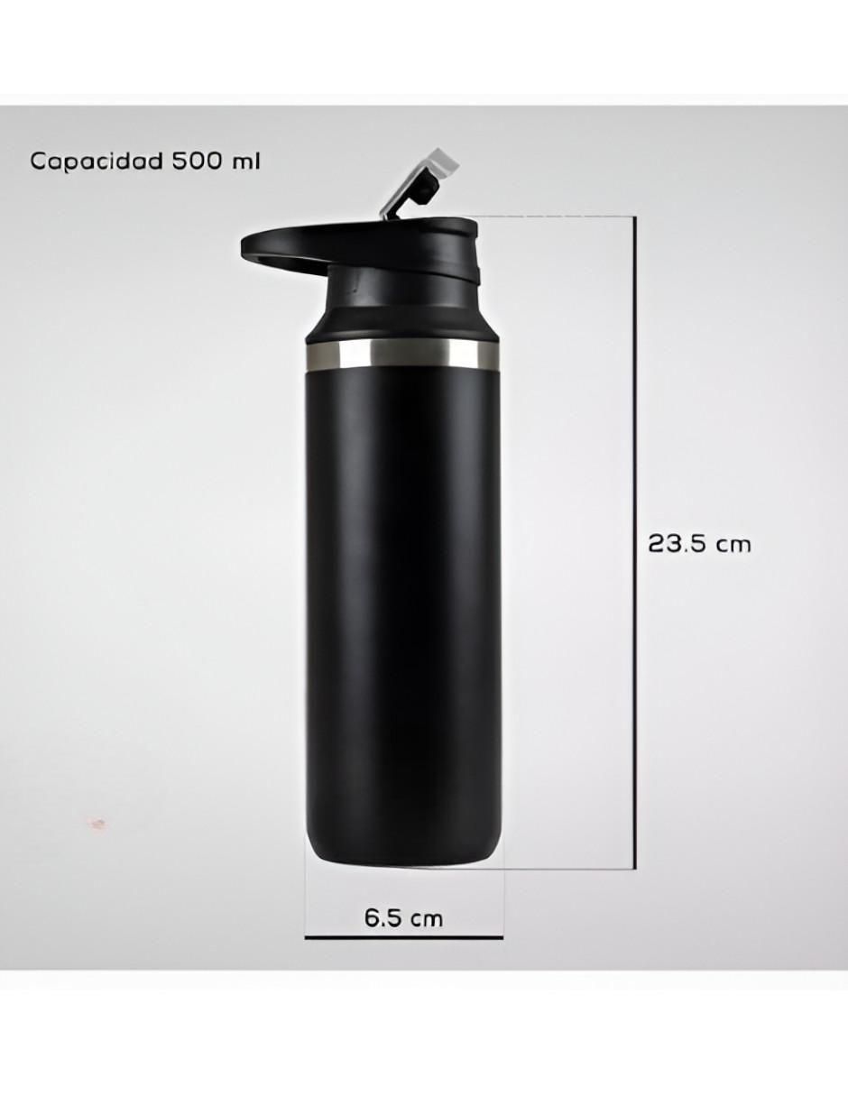 Termo de acero inoxidable con tapa push pull 4