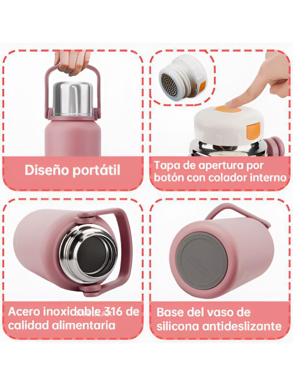 Termo de acero inoxidable con tapa rosca 3