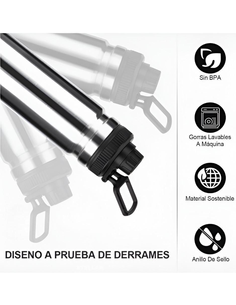 Termo de acero inoxidable con tapa rosca 3