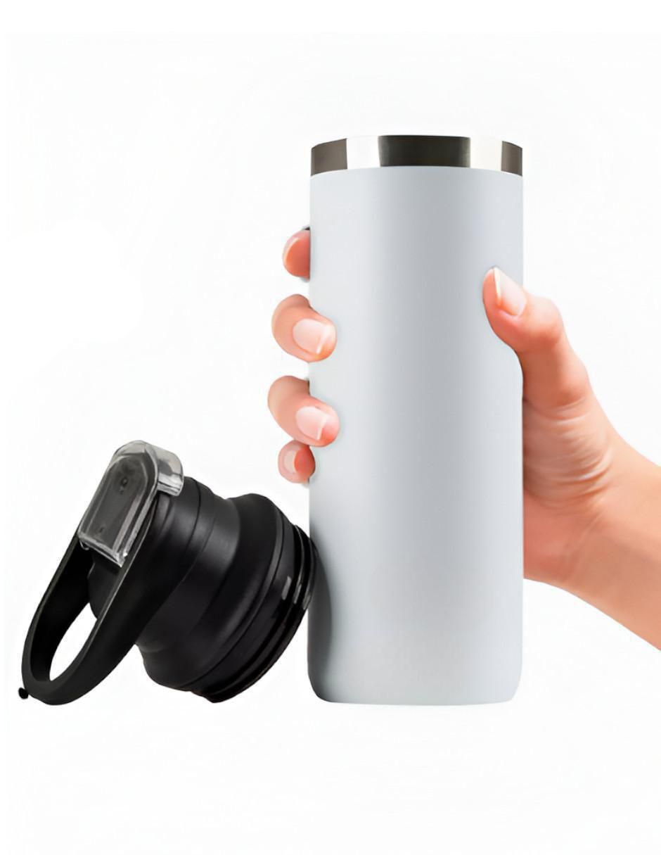 Termo de acero inoxidable con tapa push pull 500 ml