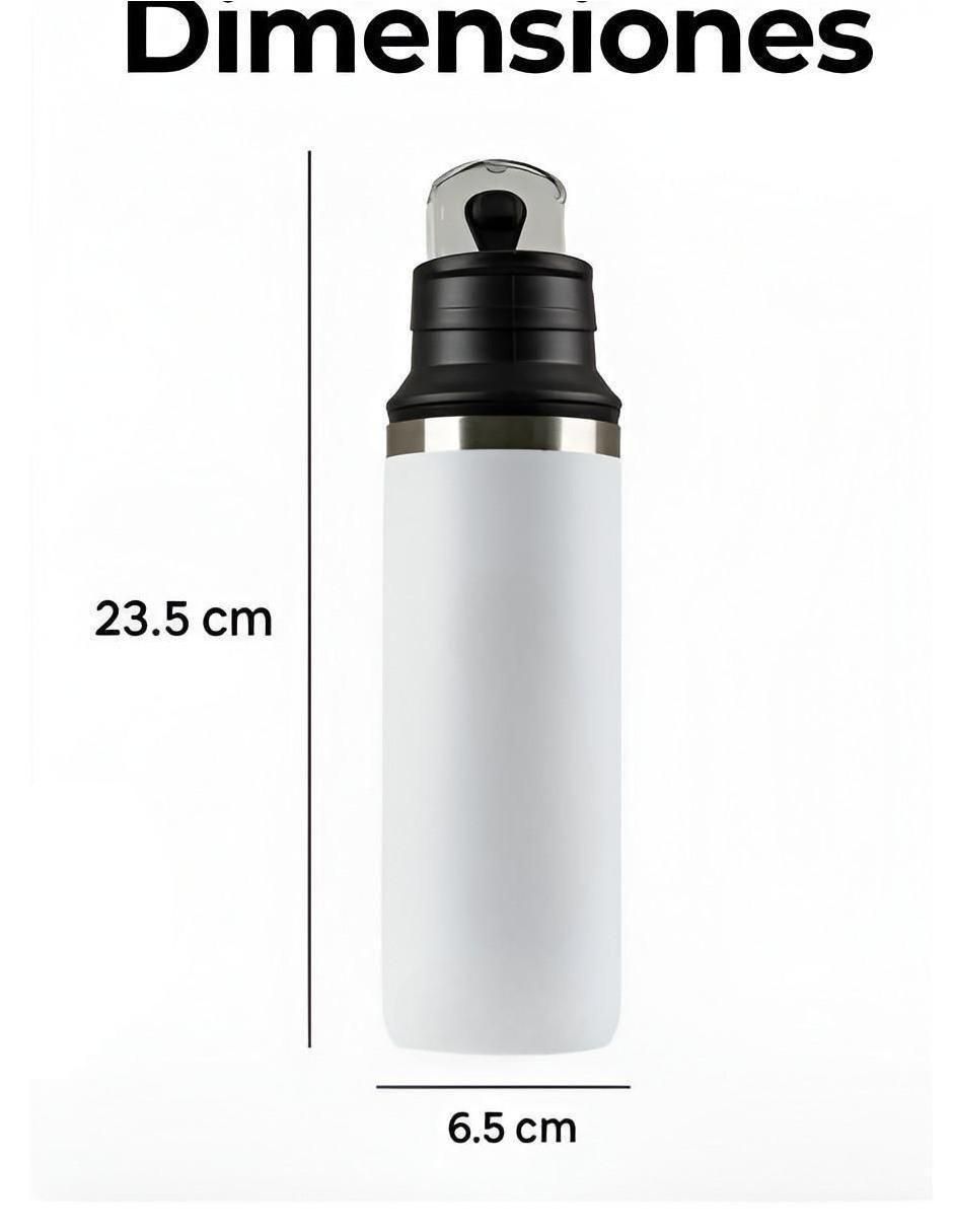 Termo de acero inoxidable con tapa push pull 500 ml