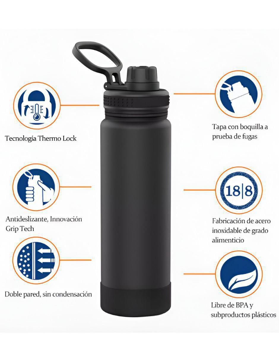 Termo de acero inoxidable con tapa rosca 750 ml