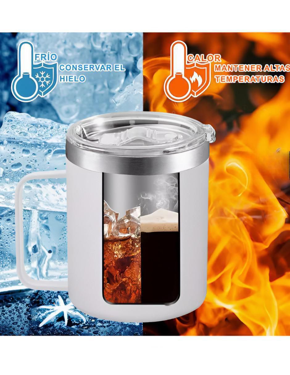 Termo de acero inoxidable con tapa flip top 400 ml