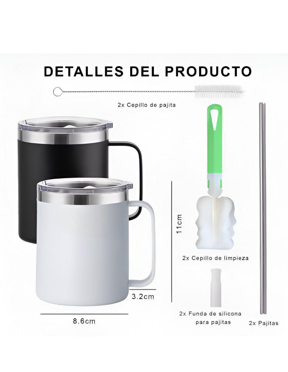 Termo de acero inoxidable con tapa flip top 400 ml