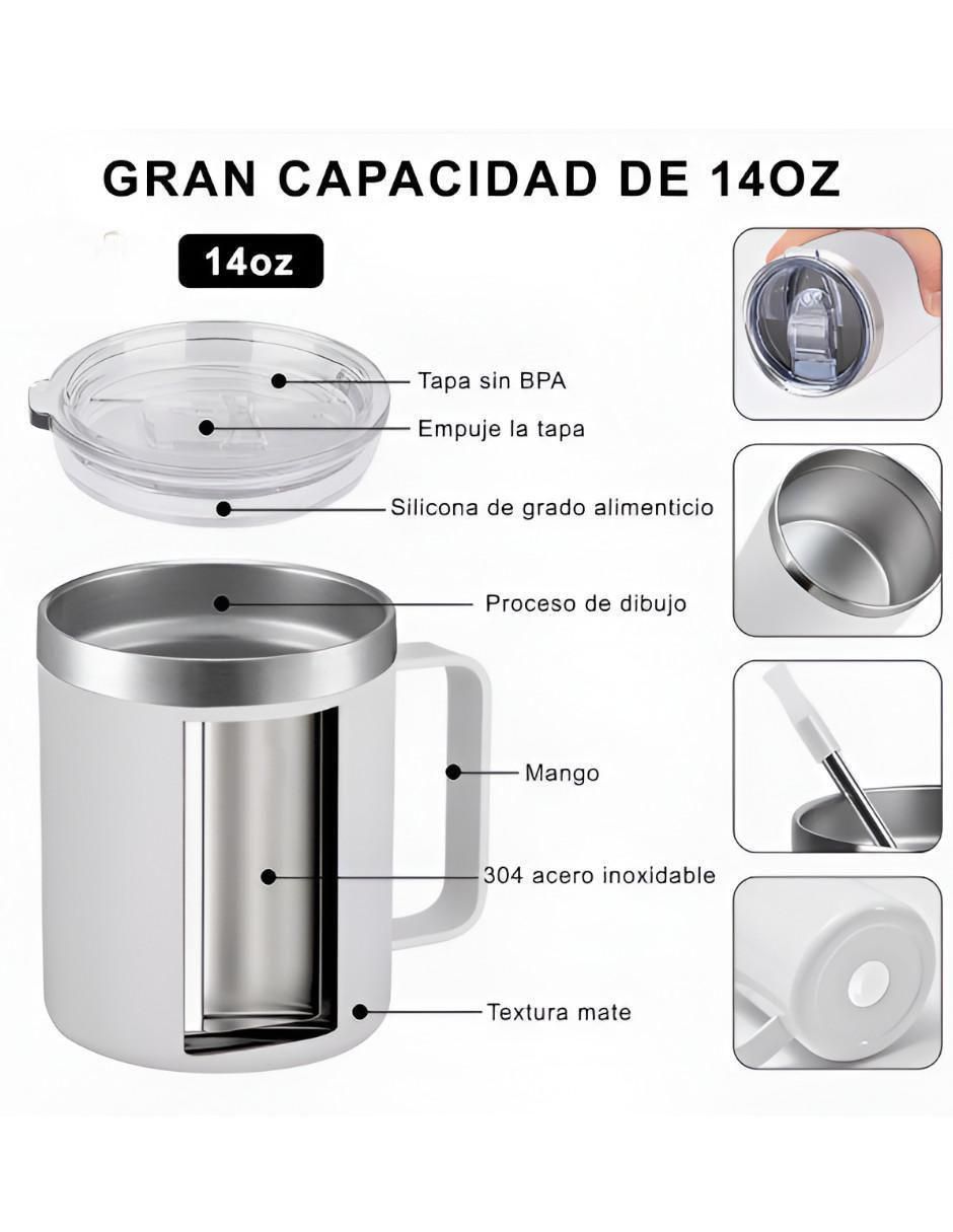 Termo de acero inoxidable con tapa flip top 400 ml
