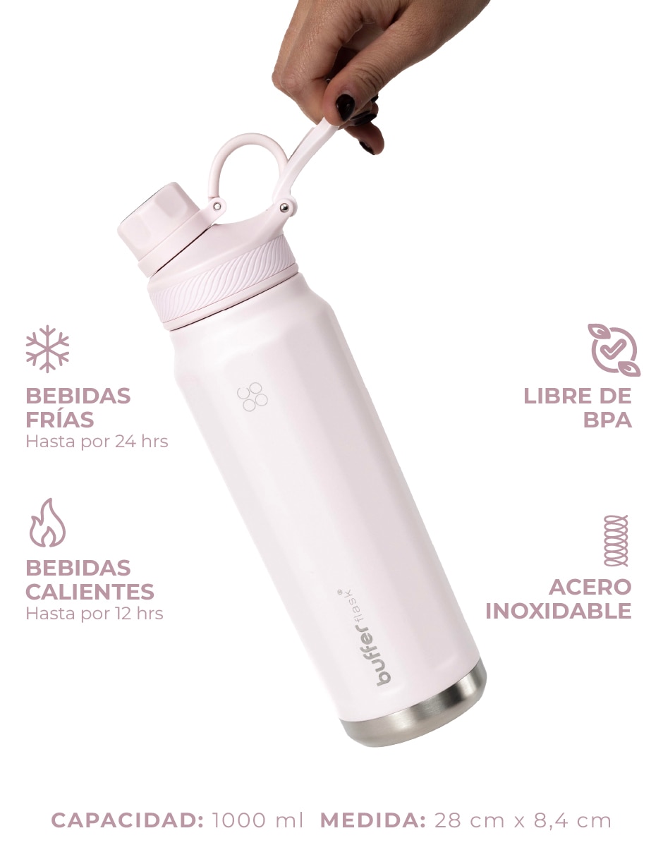 Termo de acero inoxidable con tapa rosca 1000 ml 5