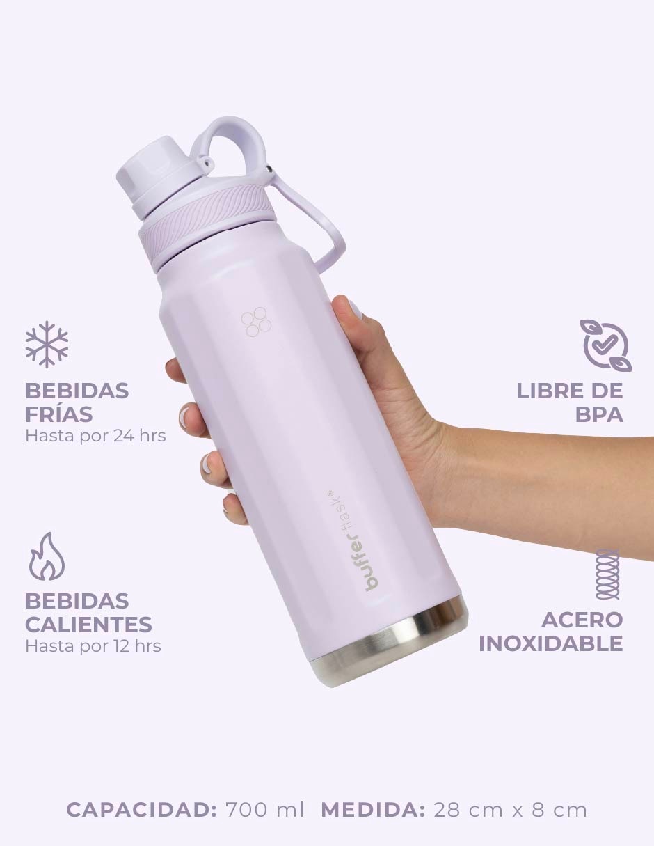 Termo de acero inoxidable con tapa rosca 700 ml 5