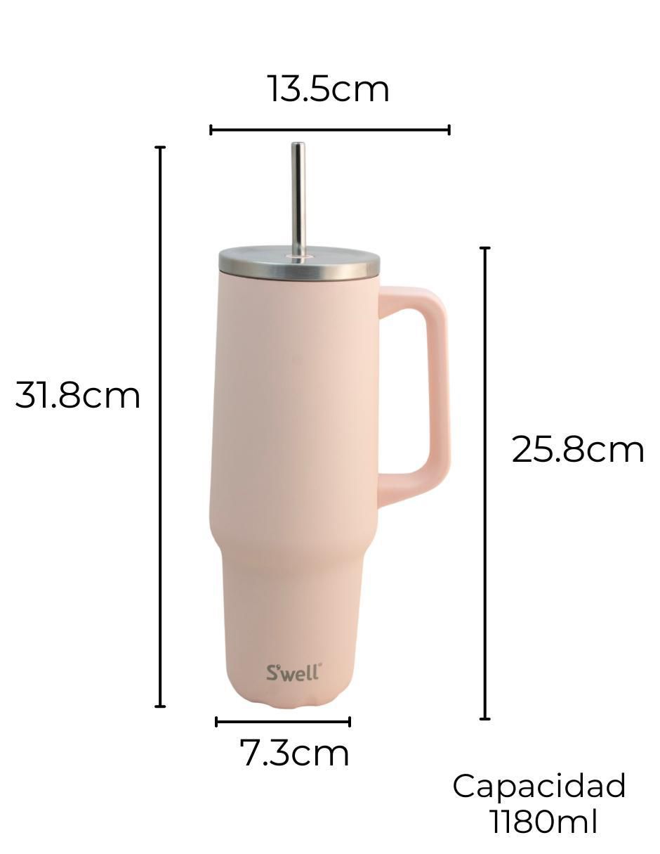 Termo doble pared de acero inoxidable Tumbler con tapa rosca 6
