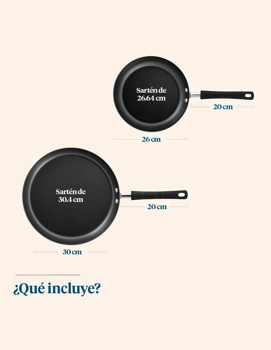Set de sartenes de aluminio 2 piezas 16