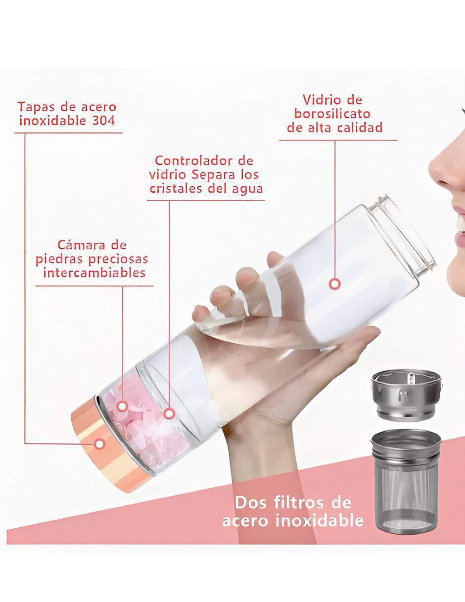 Termo infusor de vidrio con tapa rosca 450 ml