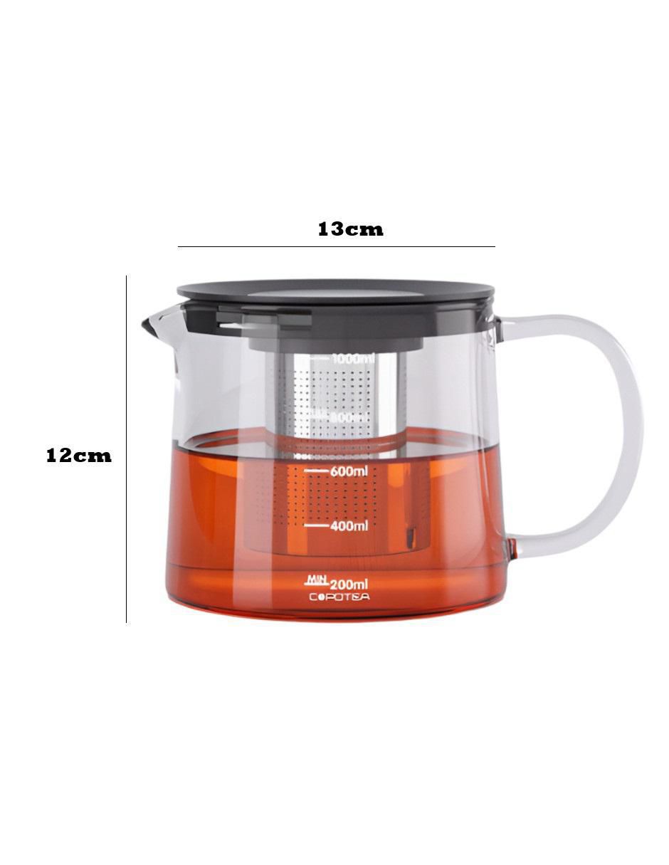 Tetera y taza Xtellar de vidrio
